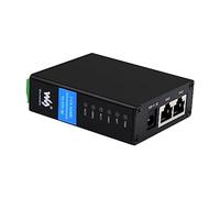 2-CH RS485 to RJ45 Ethernet Converter Module, Industrial Rail-mount Isolated Serial Server,Dual Channels RS485 Independent Operation,Dual Ethernet Ports