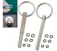 2 chiavi a testa ovale per Jura, chiavi a testa ovale con anello portachiavi, parti chiave a testa ovale e anello portachiavi per Jura/Krups Siciliana/AEG macchine da caffè automatiche per smontare il