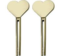 2 chiavi in metallo per tubetti di dentifricio, spremiagrumi, in acciaio inox, per vernici, cosmetici, tinture per capelli, spremi tubi, sicurezza per il bagno, ausili e accessori (oro)