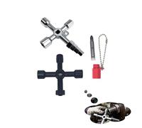 2 Chiavi Universali 4-in-1 Multifunzione - Chiave A Croce Con Design Ergonomico, Compatibile Con Contatori Enel E Gas, Accessorio Versatile Per Utilizzo Domestico E Professionale,chiave Universale