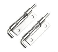 2 chiavistelli a molla in acciaio inox, adatti per porte, armadi e cerniere, forniscono una sicurezza affidabile per gli spazi interni (M a sinistra)