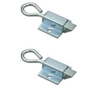 2 chiavistelli automatici per porta, ad anello, chiusura a molla, per cancelli, stanze, capannoni, armadietti dell'hotel (su)