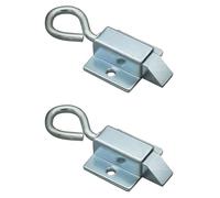 2 chiavistelli automatici per porta, ad anello, chiusura a molla, per cancelli, stanze, capannoni, armadietti dell'hotel (basso)