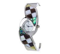 2 Chique Boutique da donna argento pavé Shell bangle orologio
