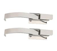 2 chiusure a levetta in acciaio inossidabile, lunghezza 100 mm, clip di bloccaggio con gancio in acciaio a molla, clip per tappeti, per porte, cassette degli attrezzi, casse, porte, bagagliaio, porta