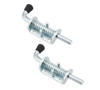 2 chiusure a molla a molla, 12 x 155 mm, in ferro zincato, resistente, perno di chiusura a molla per ponte, cancelli, cortili, capannoni, portelloni posteriori, rimorchi, garage