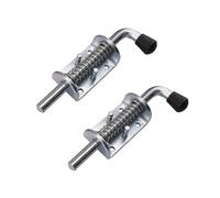 2 chiusure a molla in acciaio inox, 12 x 135 mm, resistenti, per ponte, cancelli, cortili, capannoni, portelloni posteriori, rimorchi, garage