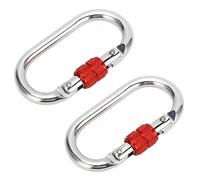 2 chiusure a scatto, forza di trazione 25 KN, forte capacità di carico, antiscivolo e resistente alla corrosione, adatto per campeggio, amache yoga, altalene