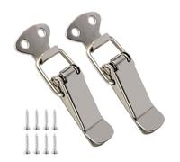 2 chiusure in acciaio inox, chiusura a scatto in metallo, chiusura a scatto, piccolo blocco, connettore per piano tavolo, chiusura, chiusura a molla, chiusura a cerniera, per porte, campeggio, armadi
