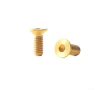 2 chiusure in lega Ti M5 x 12 mm per fissare gabbie per bottiglie d'acqua ai telai con montaggio standard da centro a centro da 73 mm (dorato)