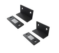2 chiusure magnetiche per ante di credenze, chiusura magnetica sottile a forma di L, per cassetti, cucina, armadio scorrevole, colore nero