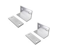 2 chiusure magnetiche per ante di credenze, chiusura magnetica sottile a forma di L, per cassetti, cucina, armadio scorrevole (argento)