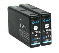 2 Ciano Cartucce d'inchiostro per Epson Workforce Pro WF-5620DWF, WF-5690DWF