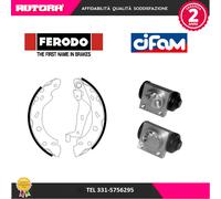 2 Cilindretti ruota post.+ 4 Ganasce post adatto a Smart (MARCA FERODO,CIFAM).
