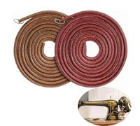 2 cinghie di ricambio per macchina da cucire a pedale, 182,9 cm, 3/16 pollici, in pelle, con gancio, per macchina da cucire Singer/Jones, accessori di ricambio per macchine da cucire.