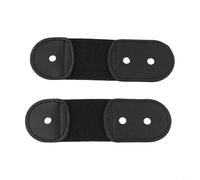 2 cinghie elastiche in pizzo per pattinaggio artistico per sistema di allacciatura sicuro e supporto alla caviglia, in pelle nera, protezione per stivali da allenamento, 10 x 3,5 cm (nero)