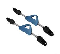 2 cinghie per pinne a molla in acciaio inox, antiscivolo, ricambio per Cressi e Mares, opzioni blu nero, rosso, giallo (L blu)
