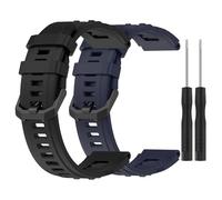 2 cinturini in silicone compatibili con Amazfit T-Rex Ultra, cinturino di ricambio in gomma morbida, traspirante, a prova di sudore, cinturino sportivo (nero + blu)