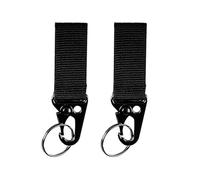 2 clip da cintura, portachiavi tattico, accessorio per la polizia, con gancio, cinghia per chiavi, in nylon, per chiavi auto, zaino, per campeggio all'aperto