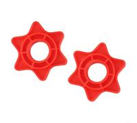 2 clip di bloccaggio per bilanciere standard da 2,5 cm e barre per manubri per prevenire il movimento della piastra durante l'esercizio (rosso)