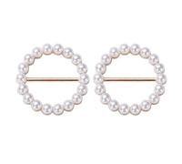 2 clip per anelli in seta, 4.2*3.5cm, cristallo