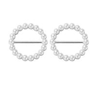 2 clip per anelli in seta, 4.2*3.5cm, cristallo