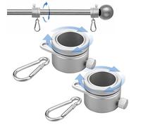 2 Clip per Bandiere rotanti per Bandiere da 1 Pollici, flagpole swivels perfette per Bandiere Decorative e Sport, flagpole swivels, Set di 2 Clip rotanti per 1 Pollici flagpoles out