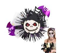 2 clip per capelli per Halloween, graziose mollette glitterate per Halloween, simpatiche clip per capelli a forma di e fantasma, per feste horror, divertenti fermagli per capelli, forcine