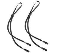 2 clip per cappello, cinghia regolabile, corda elastica rimovibile, anti-vento e anti-smarrimento, per attività all'aperto, golf, canottaggio e pesca, nero, 38 cm