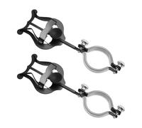 2 clip per clarinetto e lira musicale, supporto in metallo per spartiti e cartellina a libro, accessori per flauto, tromba, trombone, banda da allenamento