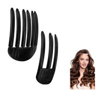 2 clip volume per capelli, clip volume per l'attaccatura dei capelli, pettine per lo styling del vento, clip per capelli morbide, per capelli lunghi e corti (nero)