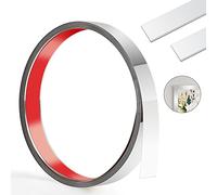 2 cm - 300 cm Modanatura Adesiva Per Pareti, Boiserie Adesiva Per Pareti Acciaio Inossidabile,Flessibile Modanature Decorative Oro Metallizzato Per Specchio Cornice A Soffitto Armadio (Argento)