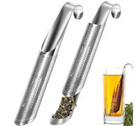 2 Colino da Tè in Acciaio Inox, Infusore per Tisane,Riutilizzabile Filtro da tè per Sfuso, a Maglia Fine, Inossidabile Filtro The Infusione con Gancio per Tè