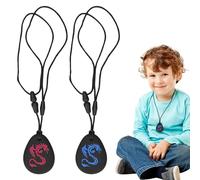 2 Collane Da Masticare Per Bambini,Chewy Tube,Massaggiagengive,Massaggia Gengive,Collana Masticabile In Silicone, Ideale Per Bambini O Adulti Che Amano Mordere O Soffrire Di Autismo