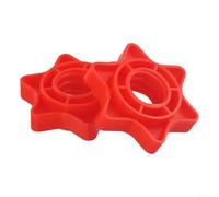 2 collari di bloccaggio per manubri standard da 2,5 cm, in plastica ecologica e sistema di bloccaggio a camma (nero)