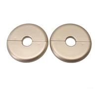 2 collari di copertura per tubi del radiatore, diametro esterno 70 mm, foro interno 15 mm, per riscaldamento di tubi ad angolo per valvola ad angolo, bianco, nero, argento, oro (oro)