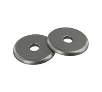 2 collari di copertura per tubi del radiatore, diametro esterno 70 mm, foro interno 15 mm, per riscaldamento di tubi ad angolo per valvola ad angolo, bianco, nero, argento, oro (argento)