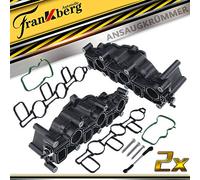 2 collettori di aspirazione con anello di tenuta compatibili Sostituzione per A4 A4 Avant 8K2 B8 A5 8T3 8TA 2.7L 3.0L 2007-2012 059129711BF