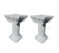 2 Colonne Colonna Capitelli Tavolo coppia New patrasso 75 cemento e marmo arredo