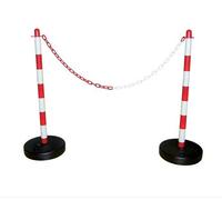 2 COLONNINE CON BASE PALETTI 90 cm. PER CATENA SEGNALETICA
