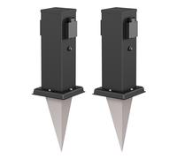 2 colonnine da giardino POLLY IP44 a 2 prese con spina Schuko e sensore
