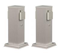 2 colonnine da giardino POLLY IP44 a 2 prese con spina Schuko e sensore