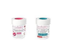 2 coloranti alimentari in polvere - rosa-blu scuro