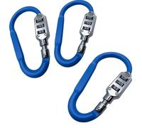 [2 colori] 3 Moschettoni a Combinazione di Sicurezza 3 Cifre a Forma di D -001F