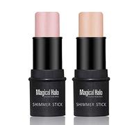 2 Colori Bronzer Highlighter Stick Fard Shimmer Cream Powder Waterproof Light Face Cosmetics