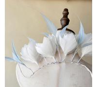 2 Colori da Donna Cappello Piuma Fiore Ascot Transenne Modisteria Decorazione