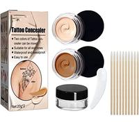 2 colori tatuaggio correttore crema, pelle cicatrice tatuaggio copertura crema voglia correttore spot trucco impermeabile set