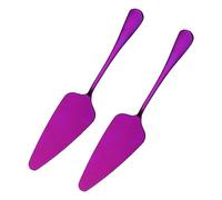 2 coltelli da Torta in Acciaio Inox con Bordi seghettati,Paletta per Torte,Paletta per Torte,Pala per Torte,Pala per Torte,Pala per Torte,Cucina,ristoranti,Feste,Torte,Pizza,Formaggio,Torta,Viola