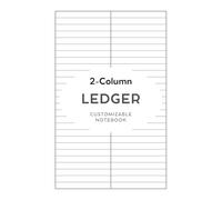 2-Column Ledger Notebook: Minimalist Two-Column Log Book | 6x9 | 120 Numbered Pages