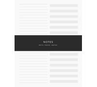 2-Column Notes Notebook: Split Page Writing Notebook Designed for Organized Note Taking, Comparing Ideas, Studying, Research, Meeting Notes and Everyday Writing